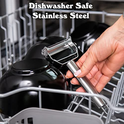 Boxgear Stainless Steel Dual Blade Vegetable Peeler - Commercial Grade Julienne Cutter, Slicer, Shredder, Scraper - Fruit, Potatoes, Carrot, Cucumber - Kitchen, Home Staple - Housewarming Gift 8