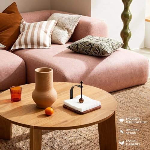 Celestree Napkin Holder for Table - Wooden Cocktail Napkin Holder Weighted Windproof, North American Walnut Napkin Holders for Paper Napkins, Handcrafted for Kitchen Bar Outdoor Party（Gift Ready） 6