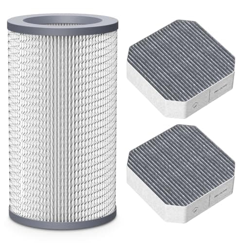 3 Pack Air Replacement Filter Set for Molekule Air Purifier, 1 Pack PECO-Filter and 2 Pack Pre-Filt er, High-efficiency Activated carbon 2-in-1 Air Clean Filtration System