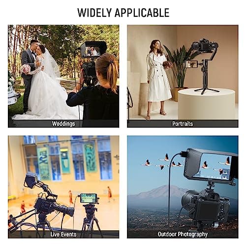 NEEWER F400 PRO 6 Inch Camera Field Monitor, Waveform, Vector Scope, Full HD 1920x1080 IPS 4K HDMI Input DSLR Video Peaking Focus Assist, DC Input Output, Tilt Arm, F550 Battery & Charger Included 7