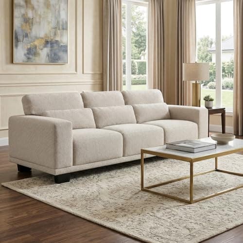 Marsail 89" Sofa Couch, Beige