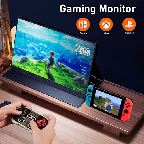 Feiasia 2.5K Portable 17.3" 2560x1440 IPS HDR USB-C Laptop Monitor for PC Mac Phone Gaming Travel 5