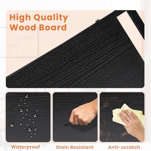 Sweetcrispy Book Shelf, 5 Tier Bookcase, Modern Tall Bookshelf for Garage Kit, CDs, Movies, Industrial Corner Storage Organizer for Bedroom Home Office Kitchen Living Room, Black 5