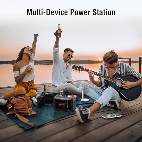 MARBERO 237Wh Solar Generator with Solar Panel Included Portable Power Station 300W Pure Sine Wave with Foldable Solar Panel 60W Set for Camping Outdoor Hiking Fishing Emergency 7