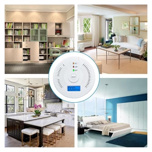 Carbon Monoxide Detectors,CO Detectors Battery Powered,2 Pack Carbon Monoxide CO Alarms with Light&Digital Display for Home,Bedroom,Kitchen,Office 8