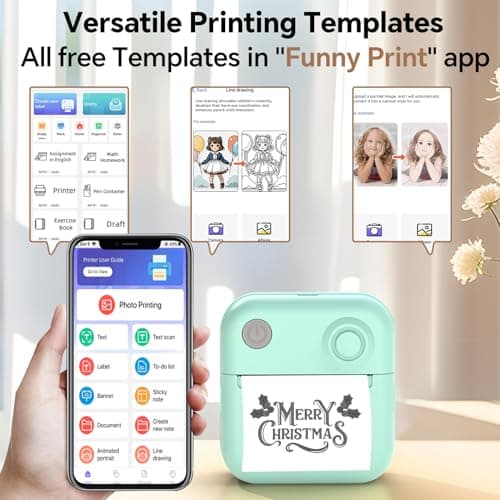 Rotema Label Maker Machine with Tape – Bluetooth Thermal Label Printer, Mini Sticker Maker for Home, Office, Small Business & Organization, Portable Sticker Printer for Phones 5