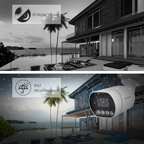 Q-camera 1080P Bullet Security Camera 2MP 4 in 1 Hybrid TVI/CVI/AHD/CVBS Analog CCTV Wired Outdoor Cameras 2.8mm Lens IP67 Waterproof 100ft 4 LEDs IR Night Vision Surveillance Bullet CCTV Camera 7