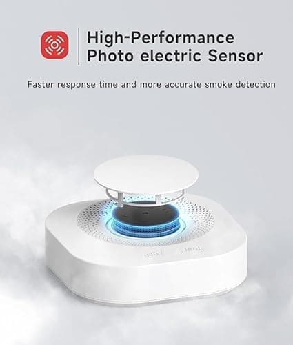 Uingarm Smart Smoke Detector Fire Alarm with Replaceable Battery, Wi-Fi Smoke Detector, Real-Time App Notifications, 3-Pack 5