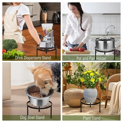 CADANI 5 Pack Metal Plant Stands for Outdoor Indoor, Anti-Rust Iron Flower Pot Stand, Heavy Duty Plant Pot Stand for Multiple Plant, Decoration Racks for Home, Patio & Garden 6