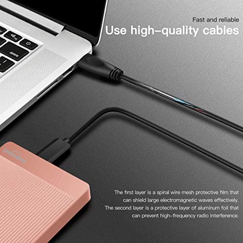 UnionSine 500GB Ultra Slim Portable External Hard Drive HDD-USB 3.0 for PC, Mac, Laptop, PS4, Xbox one, Xbox 360-(Pink) 5