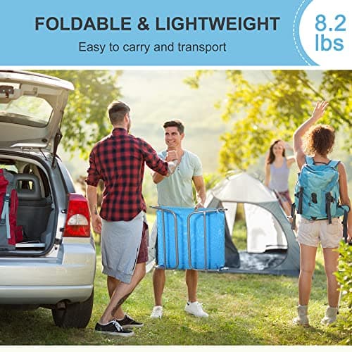 Outsunny Folding Chaise Lounge Pool Chairs, Outdoor Sun Tanning Chairs with Pillow, Reclining Back, Steel Frame & Breathable Mesh for Beach, Yard, Patio, Blue 6