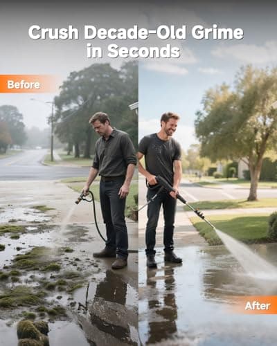 Giraffe Tools Wall Mounted Pressure Washer Essential with Upgraded 1800W Motor, Max 2900 PSI, 2.2 GPM Electric Power Washer with 100ft Retractable Pressure Hose, Automatic Rewind, Any Length Lock 6