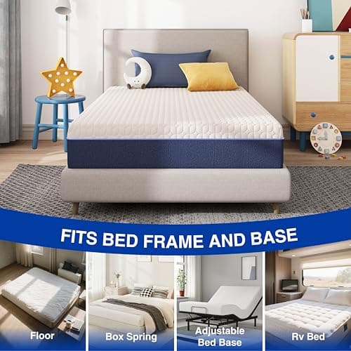 Gelsea 6 Inch Full Size Mattress, Gel Cooling Memory Foam Mattress in A Box, Medium Firm Feel for Back Pain Relief, CertiPUR US Certified 6