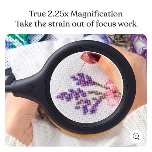 Brightech LightView Pro Flex 2 in 1 Magnifying Desk Lamp, 2.25x Light Magnifier, Adjustable Gooseneck Magnifying Glass with Light for Crafts, Reading, Close Work 4