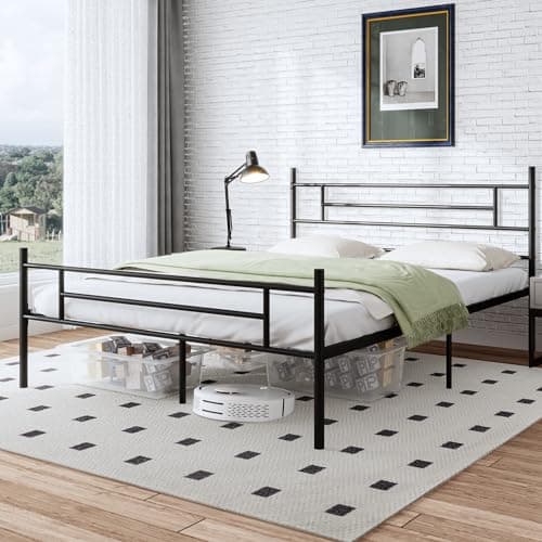 Novilla Queen Size Bed Frame with Headboard and Footboard, 14 Inch Metal Platform Bed Frame, Under Bed Storage, Strong Metal Slats Support, Mattress Foundation No Box Spring Needed 7
