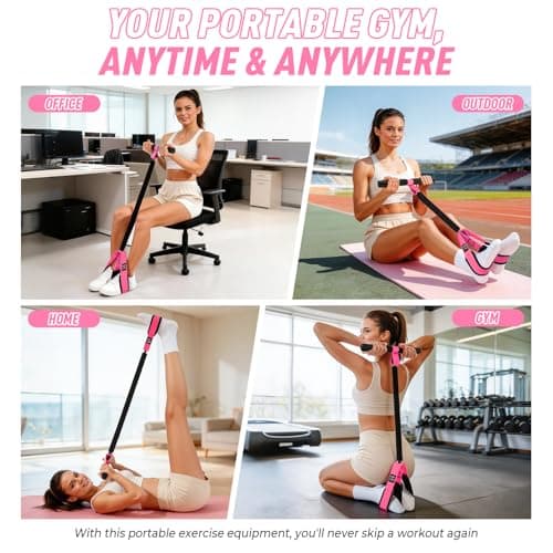 NTIUYOT Upgraded Durable Pedal Resistance Band with Handle, Thickened Latex Tubes and Soft Foam Fabric Foot Pedal, Sit Up Exercise Equipment for Abdomen, Waist, Arm, Core/ABS, Leg, Physical Therapy 6