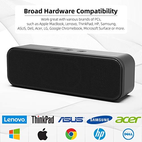 LIELONGREN [Newer] USB Computer Speaker for Desktop, Laptop Speaker, PC Speaker, Small Computer Soundbar with Hi-Quality Sound, Loud Control Volume, Rich Bass 5