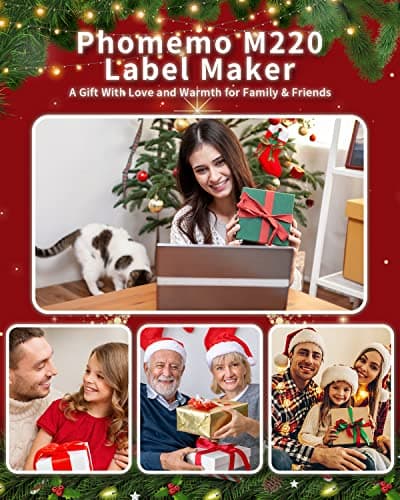 Phomemo M220 Bluetooth Label Maker - 3.14" Portable Thermal Printer with 3 Label, 2200mAh Battery, iOS/Android Compatible, for Small Business Home Office Organization & Barcodes 6