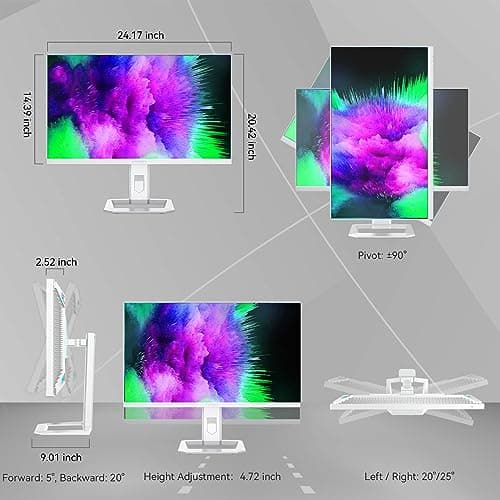 INNOCN 27" Mini LED 4K Monitor, HDR1000, 99% DCI-P3 99% sRGB, 1.07B Colors, IPS, USB-C, HDMI 2.1, DP, Speakers, Auto Brightness, Height Adjustable, Mountable, White 7