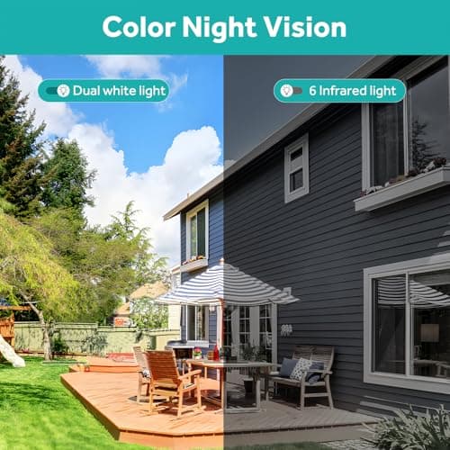 Noonkey 4MP Solar Security Camera Outdoor, 5G&2.4GHz Wireless Rechargeable Battery Cam with Spotlight/Siren, AI Human Detection, Color Night Vision, 2-Way Audio, IP65 Waterproof, Alexa,No Power Needed 6