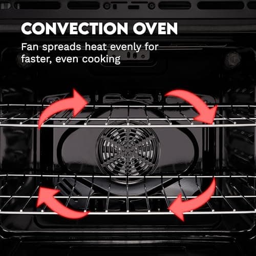 COSMO COS-ERD304K-BK 30 in. Stellar Collection 5.0 cu. ft. Electric Range with 4 Burner Glass Cooktop and Convection Oven in Matte Black 10