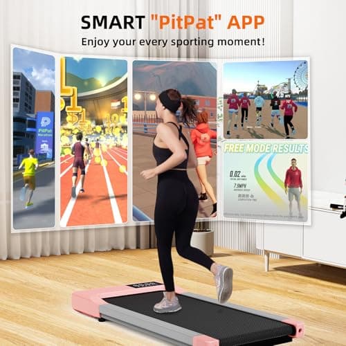 DeerRun Under Desk Walking Pad Treadmill for Home & Office, 6% Manual Incline, 0.6–3.8 MPH Walking Speed, 300 lb Capacity, App & Remote Control 6