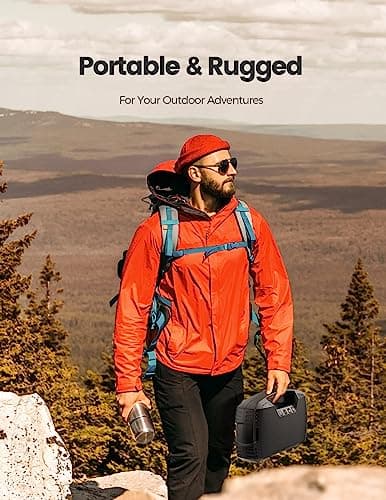 Portable Wireless Bluetooth Speaker, 40W (60W Peak) Loud Sound IPX7 Waterproof Speakers, 32H Playtime, Outdoor Speaker, Rich Bass, BT 5.0, TWS Pairing, Built-in Mic, for Party, Pool, Beach, Gifts 6