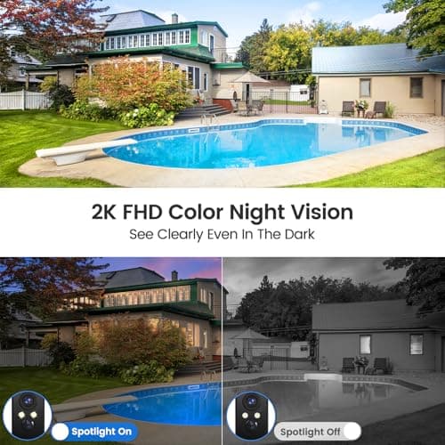 4G LTE Cellular Security Camera Wireless Outdoor, Magnetic, No WiFi Needed, 300° Pan, Solar Powered, Magnetic Mount 1-Min Install, SIM Included, PIR Motion & AI, 2K Night Vision, Lifetime 7-Day Cloud 8