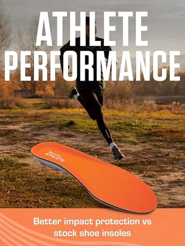 SOFSOLE ATHLETE Performance Men's Insoles - PU Foam & Gel Inserts - Heel-to-Toe Cushioning, Support, & Moisture Control, - Lightweight Comfort & Stability - Ideal for Runners, Walkers, Athletes 2