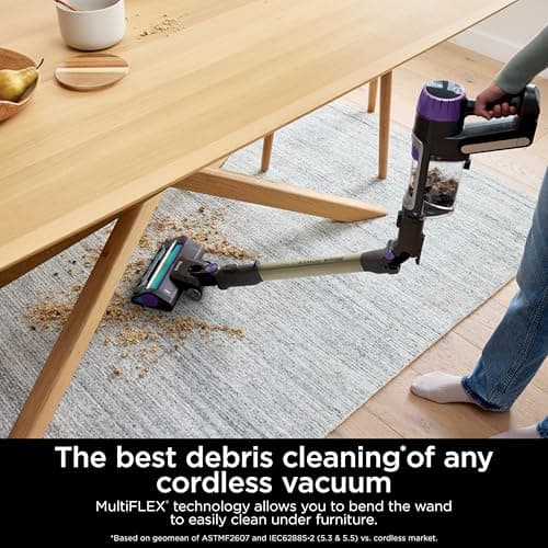 Shark Cordless Vacuum Cleaner with HEPA Filter, PowerDetect Clean & Empty, Powerful Suction, Auto-Empty System, Pet Hair Pickup, Carpets & Hardfloor, Dark Gray, IP3251 (Renewed) 8