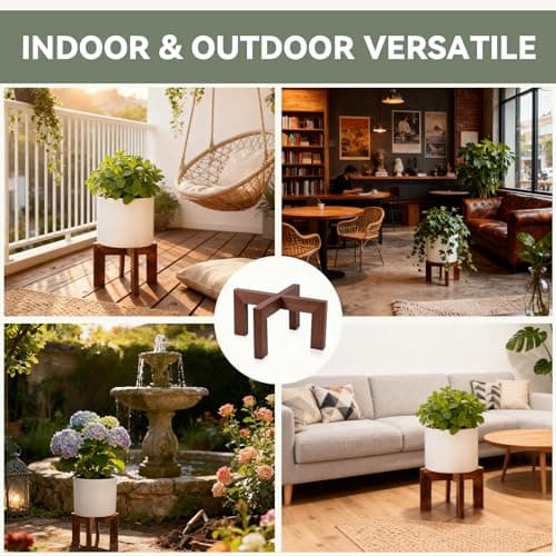 Nipyata Plant Stand Indoor, Large Wooden Plant Stands, Plant Risers for Inside Pots, Flower Stand Holder, Fit Most Size Flower Pots In Room 5