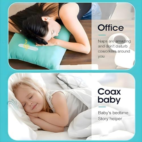 Micarto Bluetooth Under Pillow Speaker for Sleeping/Portable Sleep Bar with Bone Conduction Stereo Sound/Timer and Volume Control for Insomniacs/Sleep Aid 8