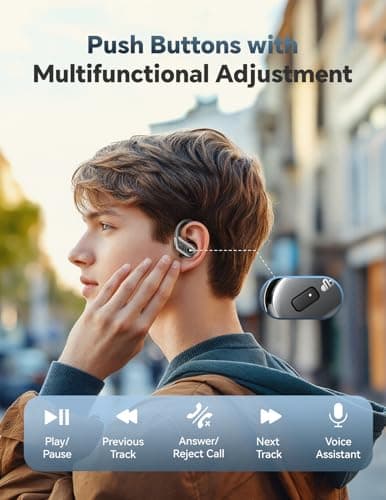 Bluetooth Headphones Wireless Earbuds for Gifts: Stocking Stuffers White Elephant Gifts for Men Women, Waterproof 40H Playtime Ear Buds with Earhooks, Gifts for Teens Adults Boy Girls Trendy Stuff 5