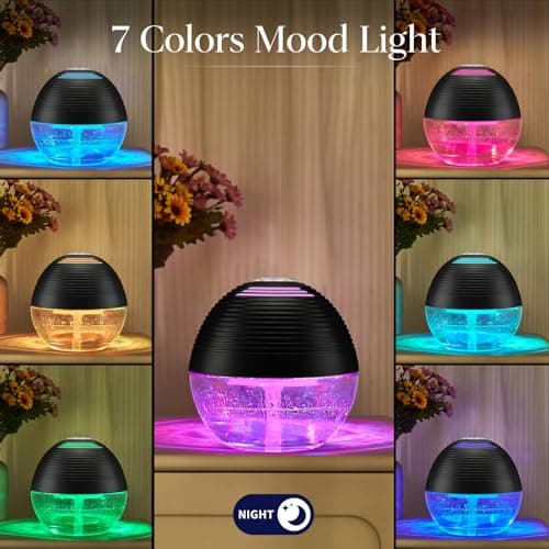 ap airpleasure Water-Based Purifier Air Washer, Air Revitalizer & Freshener, Air Fresher with 6 Colorful lights for Rooms (Black) 9