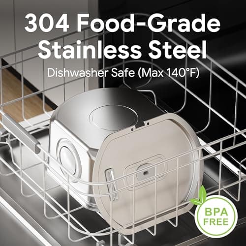 Cat Water Fountain Stainless Steel - Pet Drinking Fountain for Cats Indoor - 3.2L/108oz Automatic Water Dispenser with Watering Level Window (1 Filter) 7