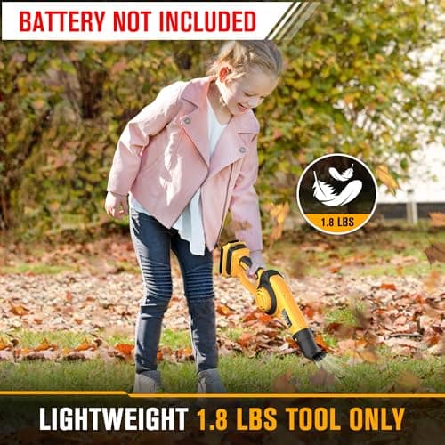 HEINPRO Cordless Leaf Blower Compatible with Dewalt 20V Max Battery (Tool Only), Up to 200MPH Small Electric Leaf Blower, 3 Speeds Mode, Battery Powered Mini Leaf Blowers for Patio 5