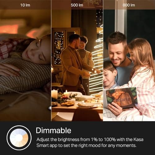 Kasa Smart Light Bulbs, Full Color Changing Dimmable Smart WiFi Bulbs Compatible with Alexa and Google Home, A19, 60 W 800 Lumens,2.4Ghz only, No Hub Required, 2-Pack (KL125P2), Multicolor 6