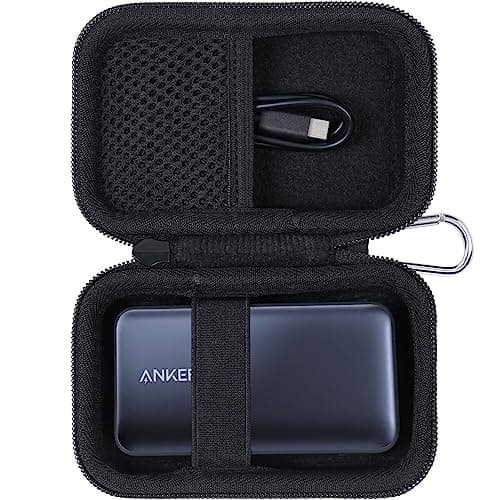 khanka Hard Travel Case for Anker 3-in-1 Fast Charging Charger with Built-in USB-C Cable/Anker 533 Power Bank/Anker Nano Power Bank,10000mAh Portable Charger (PD 30W max. Leistung),Case Only(Black)
