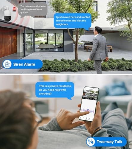 PANOEAGLE 4K 8MP PTZ IP POE Outdoor Camera,Pan Tilt 18X Optical Zoom,Human Auto Tracking & Human/Vehicle Detection,PTZ Security Camera with 328ft IR Night Vision,Two-Way Audio, 512G SD Card 7