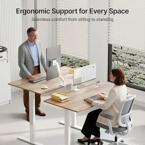 monTEK Single Monitor Arm for Max 45 Inch Ultrawide Screens Adjustable Monitor Desk Mount Holds 35 Lbs Cable Management with C Clamp/Grommet Desk Mount, VESA 75/100mm 8