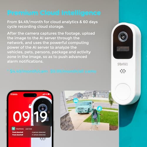 Vicohome 2K AI Tracking Security Camera & Video Doorbell for Home, Pet Indoor Camera,Baby Monitor,360° View Pan/Tilt Cam,Two Way Audio,Night Vision,Easy to Setup,2.4G WiFi,180 Days Exchange Policy 5