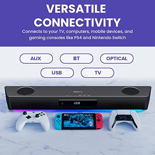 Creative Sound Blaster Katana SE Multi-Channel Gaming Soundbar, 180W Peak Power, Bi-Amplified 4-Driver Design, Super X-Fi Technology, and RGB Lighting 6