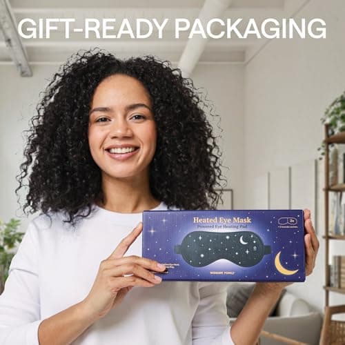 Heated Eye Mask – Warm Compress for Dry Eyes & Stye Eye Treatment – Weighted Heating Sleep Mask for Dark Circles and Puffiness, Migraine Relief Heat Steam Patches Products for Sleeping 7