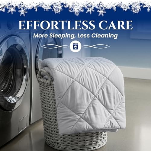 SLEEPHORIA Cooling Comforter - BreezeWeave Cooling Blanket Twin Size for Hot Sleepers & Deep Rest - Cloud Soft, Breathable, Ultra Durable, Easy Care, Reversible - 68 x 90 in (Light Grey & Dark Grey) 7