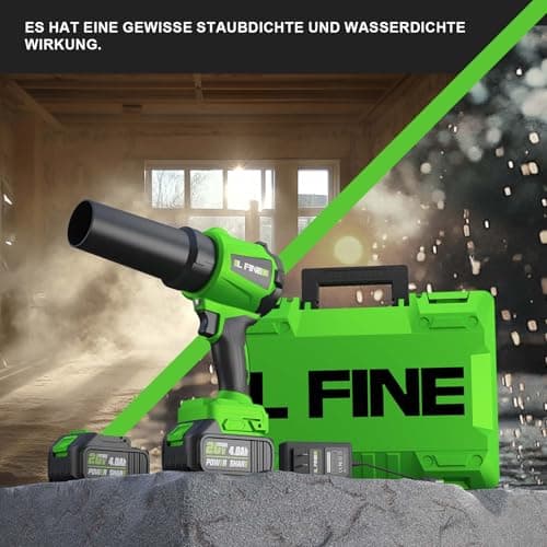 Leaf Blower Cordless - Lightweight Electric Handheld Blower with Battery and Charger, 3 Speed Mode, Blowers for Lawn Care, Patio Cleaning, Dust Cleaner (Dark Green) 6