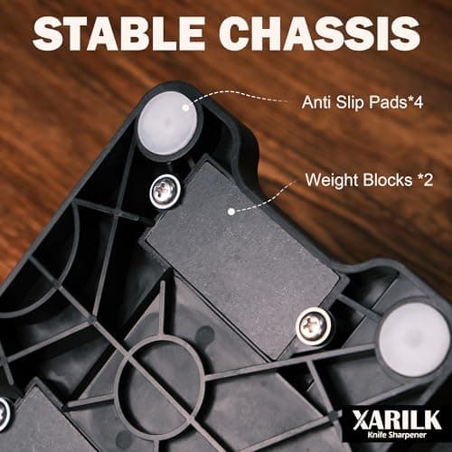 XARILK Portable Folding Knife Sharpener XAR-FS1, Adjustable Angle Sharpening System with 240#, 400#, 800#, 2000# Diamond Stone Set for Pocket, Hunting, Kitchen & Serrated Knives 7