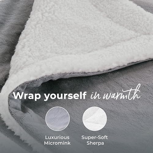 Pure Enrichment WeightedWarmth - 2-in-1 Heated Weighted Blanket, 13 lbs (50” x 60”) Large, 4 Relaxing InstaHeat™ Settings, Cozy and Soft Micromink and Sherpa, Reversible Throw with Storage Bag 5