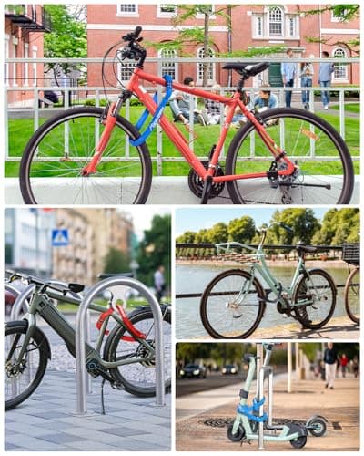 Sportneer Bike Lock: 5 Digit Combination High Security Anti Theft Bike Chain Lock - 3.2/3.6/4ft Heavy Duty Keyless Bicycle Lock for Bike, Motorcycle, Scooter, Door & Gate - 4/6mm Thick, Easy to Use 8