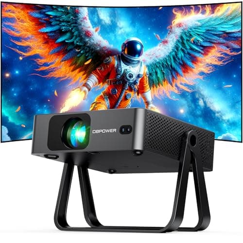[Ultra-Slim 1.97"| Auto Focus | Built-in Apps | 360° Stand] Smart Mini Projector with WiFi and Bluetooth, Compatible with Netflix, Youtube, Prime Video, DBPOWER N5 Portable Movie Projector for Bedroom