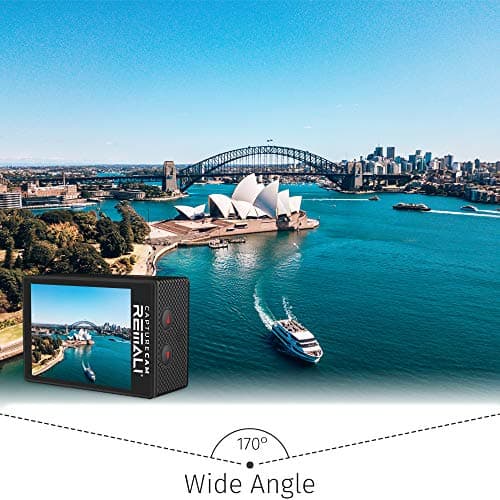 REMALI CaptureCam 4K60FPS Waterproof Action Camera 21-Piece Complete Kit and 3 Batteries — Amazing Family Sports Camera That Captures Best Moments — Great for Baseball, Fishing & Travel Adventures 7